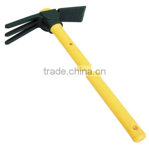 China factory of pickaxe pick-hoe with fiberglass long handle and tpr handle