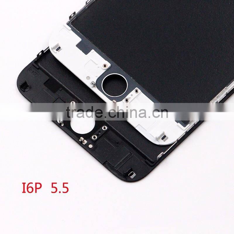 Wholesale LCD Touch Screen black film Glass with frame Assembly for iPhone 6 4.7" 5.5"