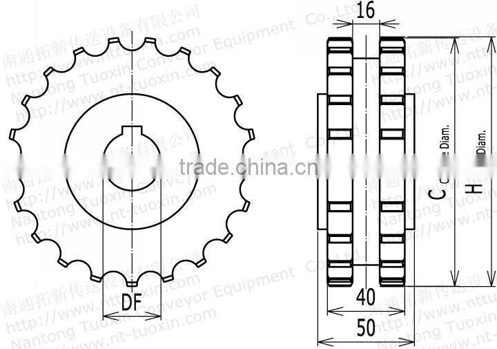 Machined 820 Classic Plastic Chain Sprocket