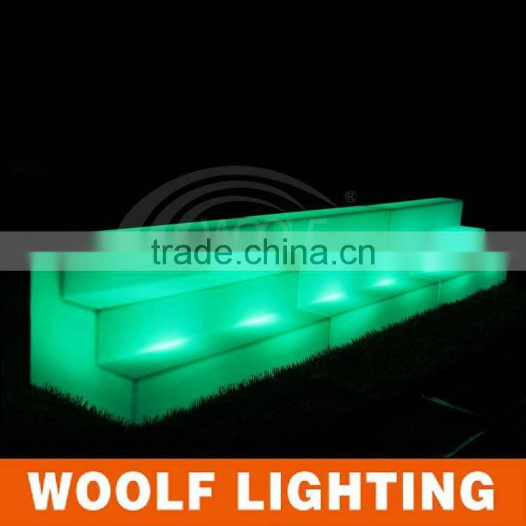 modern led glowing wine bottle display rack