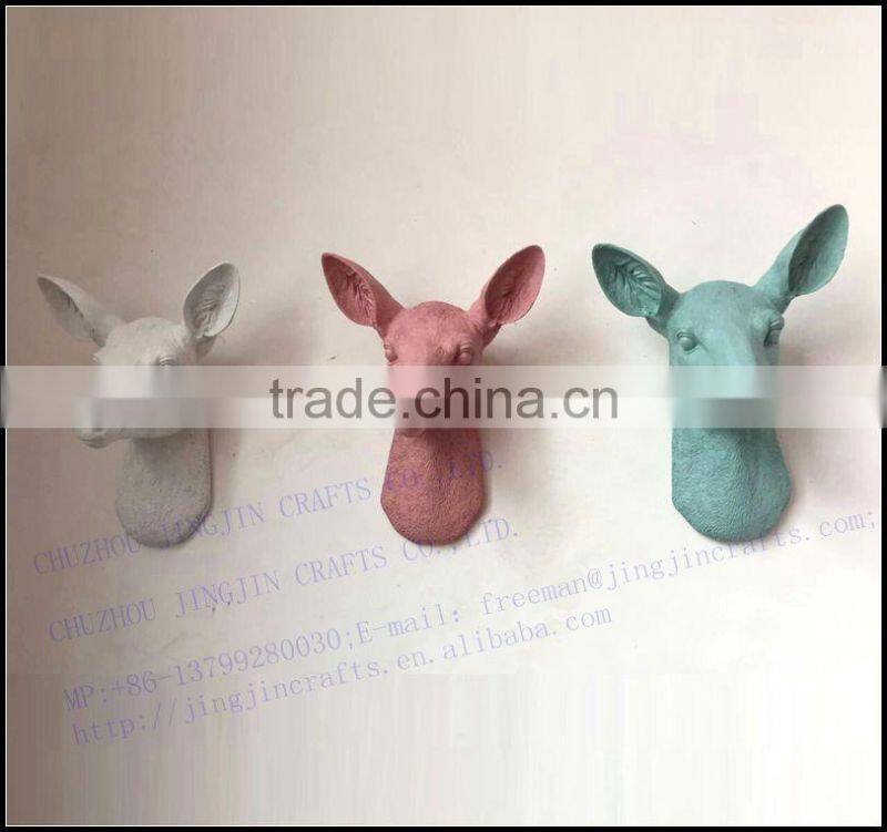 unique classic interior home decoration resin animal head