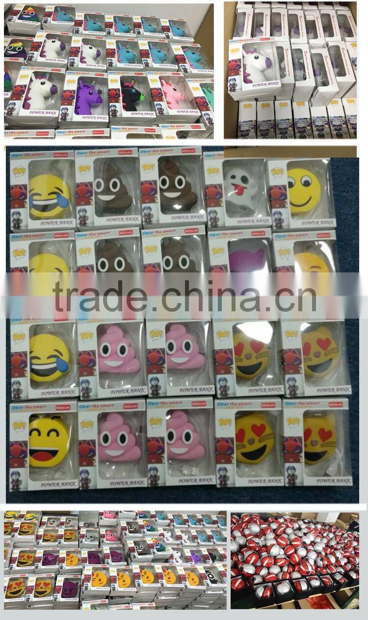 2017 New Portable Emoji Power Bank 2600mah Gift, Unicorn Power Bank