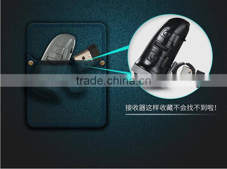 360 Degree Wireless 2.4G Bluetooth 3D Finger Mouse, Rechargeable 1600DPI Wireless Ring Mouse