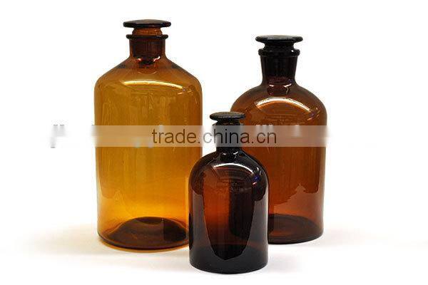 250ml amber narrow mouth glass reagent bottle