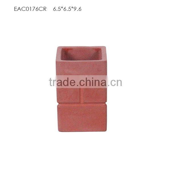 Red brick effect no broken edge novel bathroom accessories from Shenzhen with bath tray and wall mounted toothbrush holder