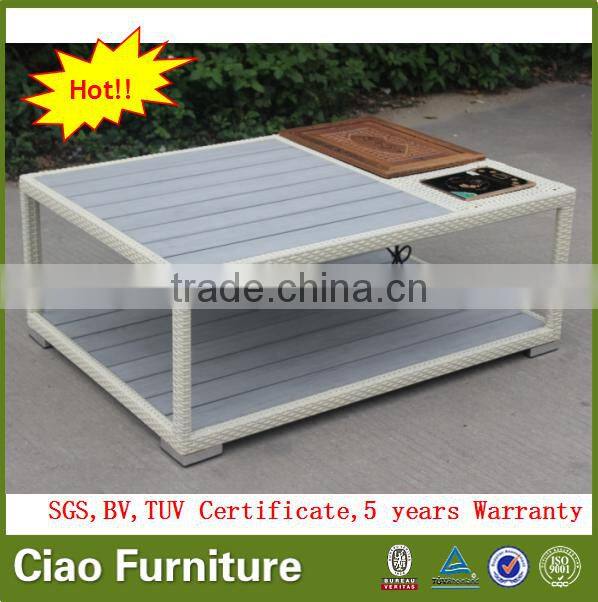 Modern garden coffee shop furniture rattan table and chair set