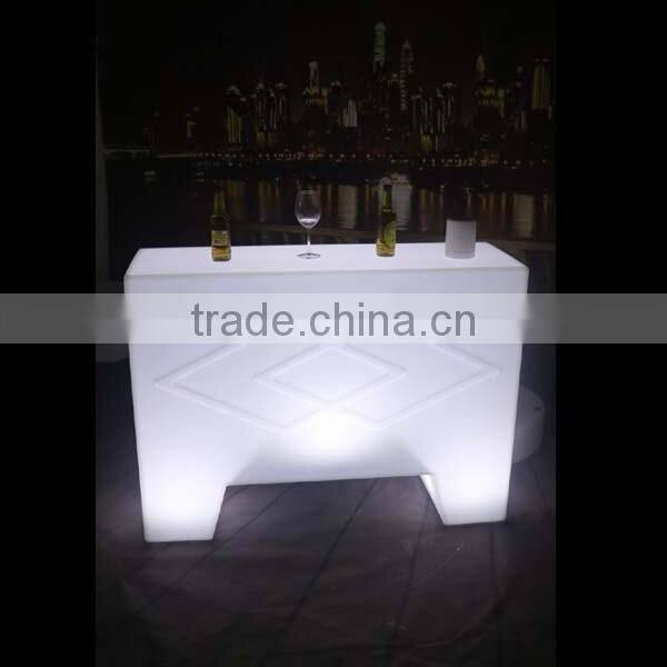 Waterproof led bar furniture big size table,portable bar counter table with RGBW
