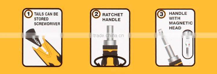 49pc multi precision ratchet chrome cr-v screwdriver bit