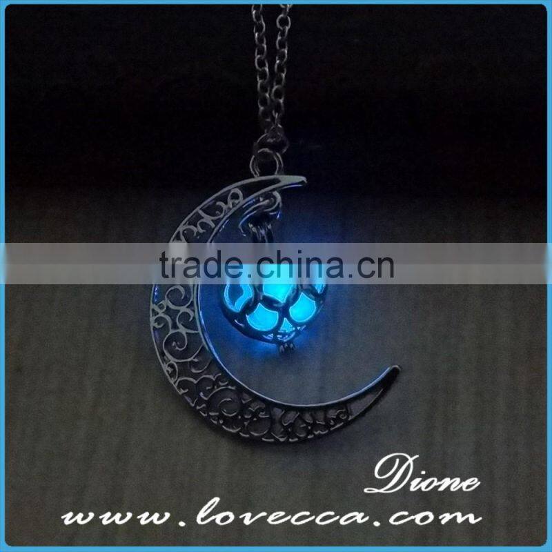 Necklace fashion accessories luminous moon necklace for party