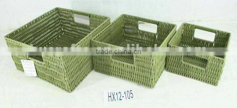 Customized practical plastic storage basket set/3