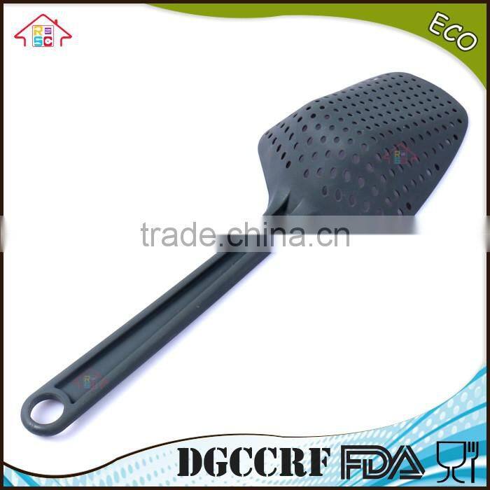 NBRSC Black Large Nylon Scoop Colander Pasta Heat Resistant Strainer Dishwasher Safe kitchen utensil