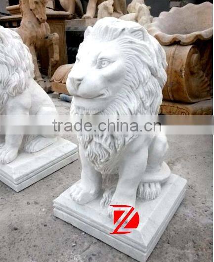sitting lion marble statues for sale