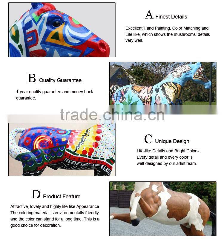 resin outdoor animal statues lifesize fiberglass horse