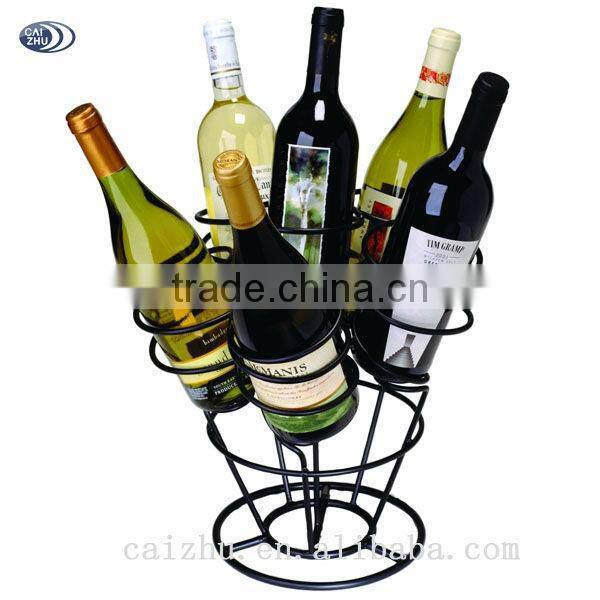 6-Bottle Bouquet Metal Wine Rack