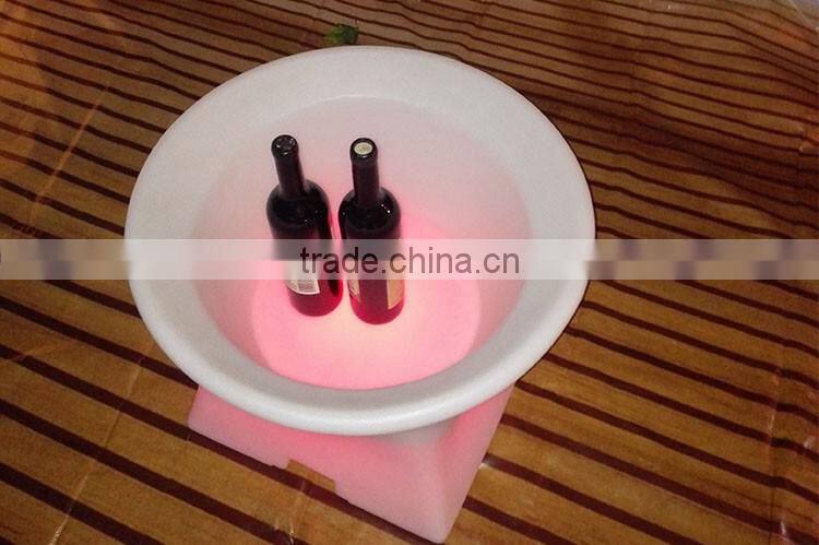 popular big outdoor plastic flower pot with led light