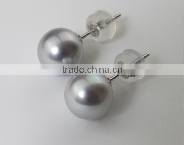 6.5-7 mm Grey Akoya pearl jewelry earring