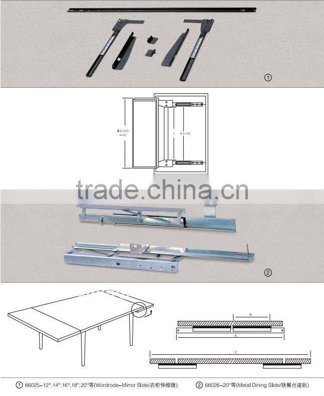 high quality full extension ball metal bearing drawer slide for furniture drawers