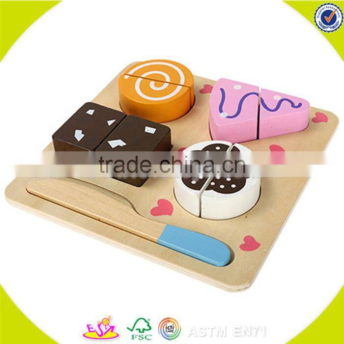 Wholesale hot sale high quality wooden tea toy set new popular pretend pink wooden tea set toy W10B048
