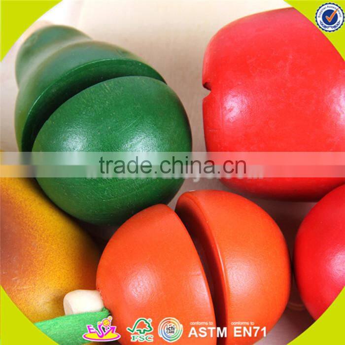wholesale kids wooden toy vegetables new design baby wooden toy vegetables cheap wooden toy vegetables W10B089