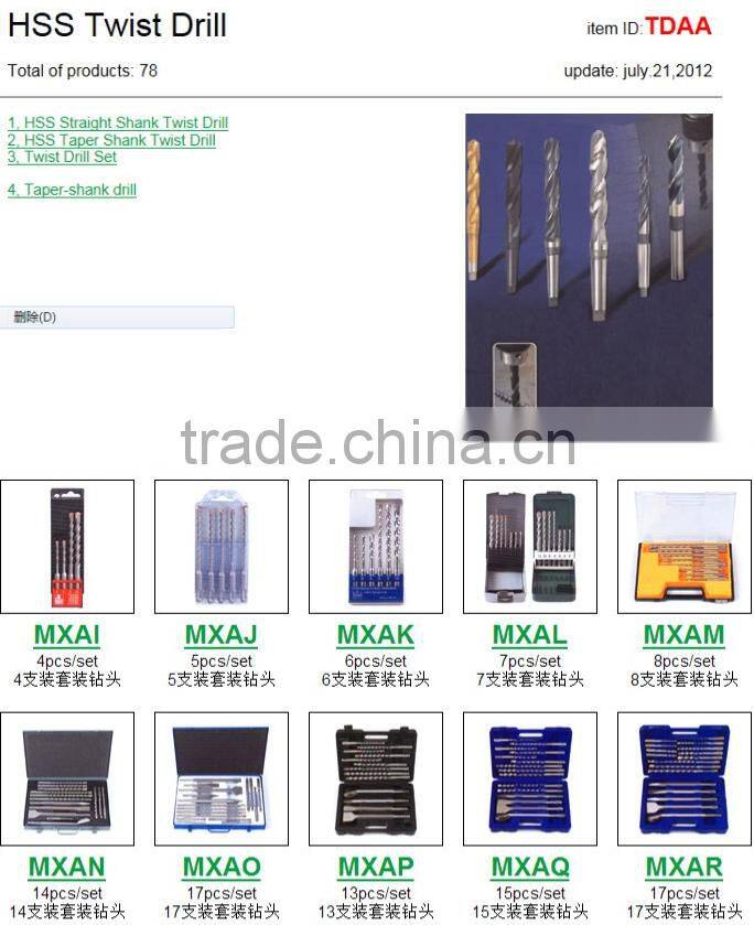 25pcs nano titanium coating straight shank Hss Twist Drill Bits set Cobalt Fully Ground Bright Finish drilling Metal Forged