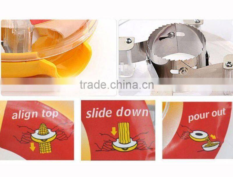 One-Step Corn Peeler Thresher Tool Kitchen Cob Kerneler Cutter Stripper Remover