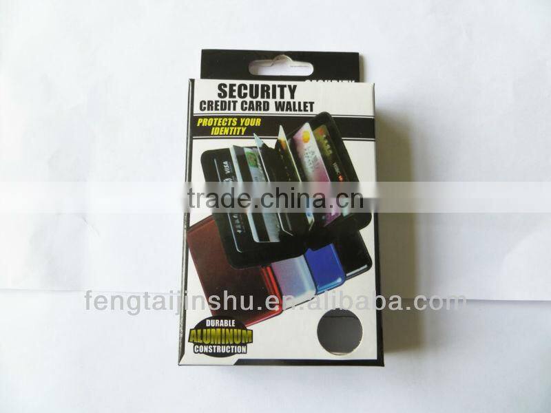 pattern design Aluminium Credit Card Holder Aluminum wallet