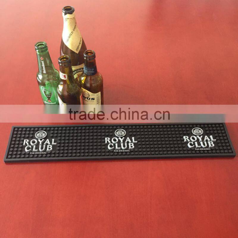 SGS anti-slip pvc bar mat soft rubber beer bar counter mat