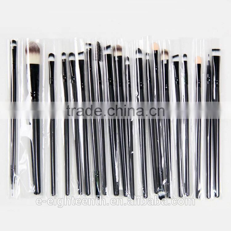 20 Pcs Pro Makeup Set Powder Foundation Eyeshadow Eyeliner Lip Cosmetic Brushes
