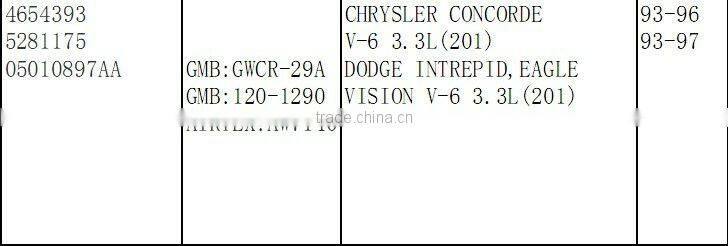 high quality water pump 4654393