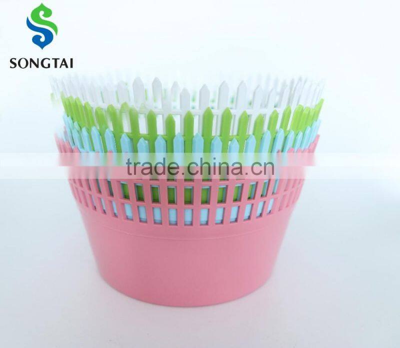 2016 new style pp plastic circular fence fruit basket