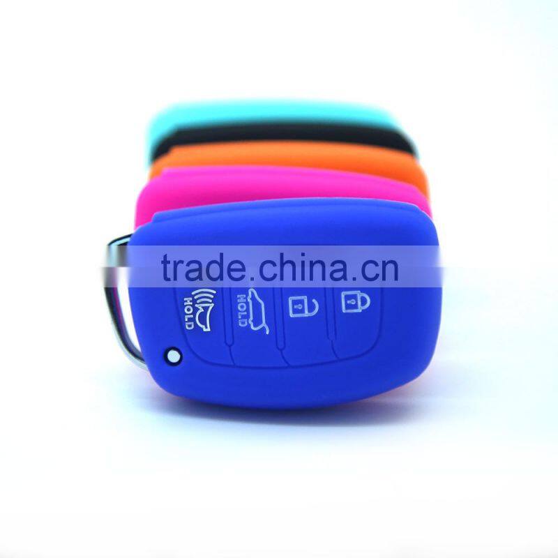 New design factory price silicone car key cover for Hyundai with 3 button
