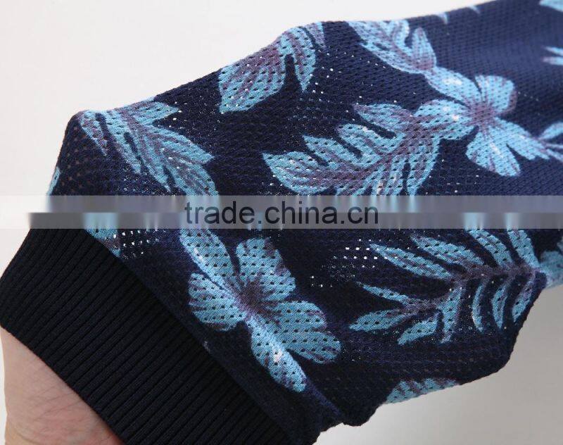 Men's round neck printed knitting pullover sweater