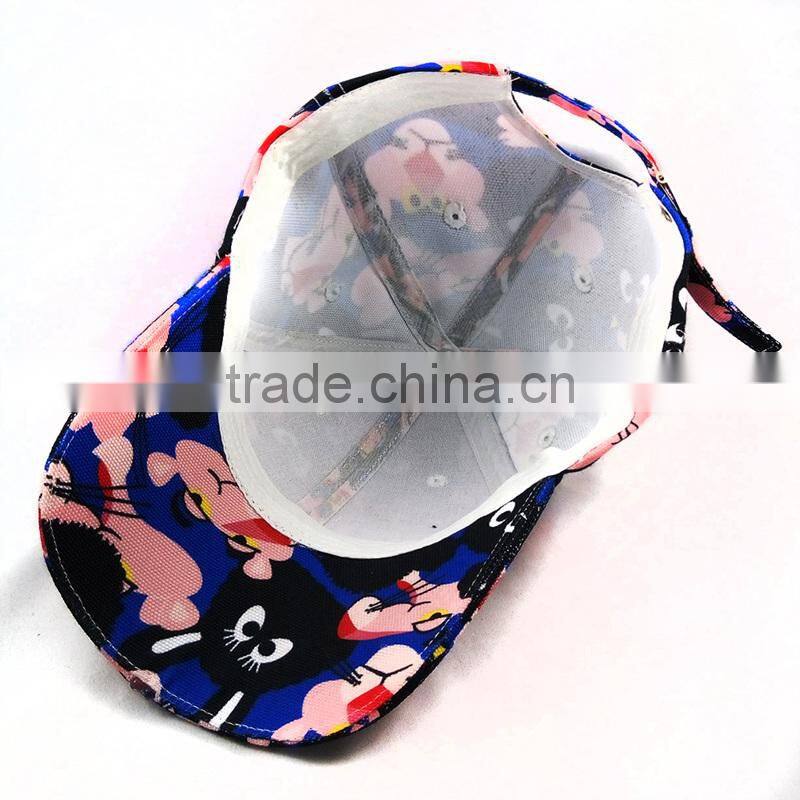 custom 100% canvas printing Led lights baseball caps and hat