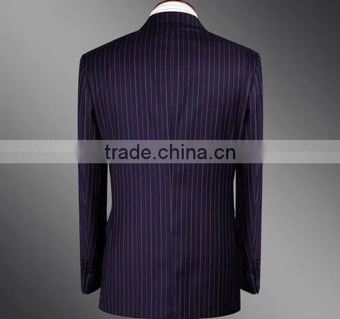 2015 New Stripe notch lapel business suits for man / suit men
