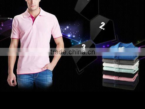 New 2016 Men Cotton Short Sleeve Sports Jerseys Polo Shirt