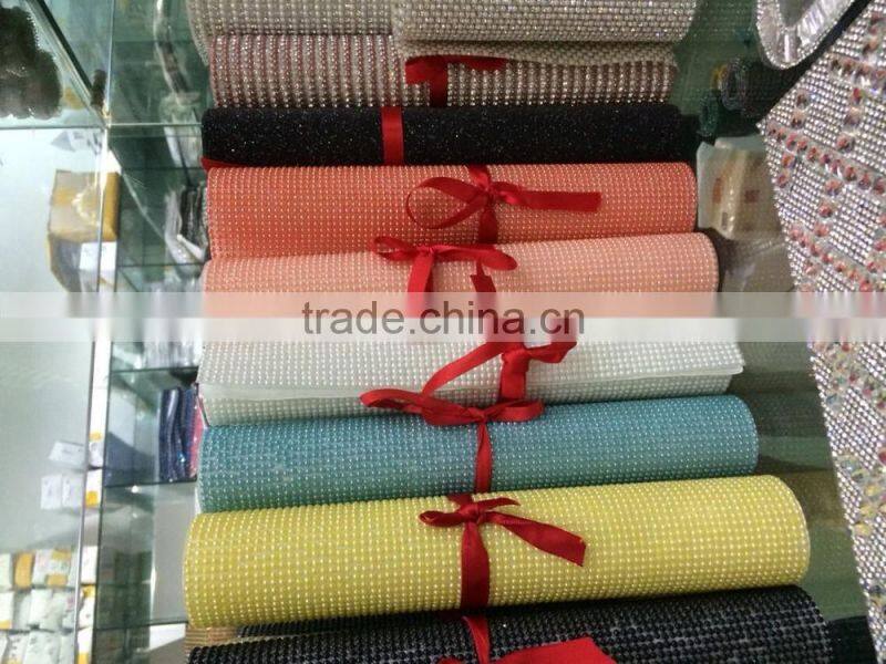 2015 wholesale crystal rhinestone hot-fix mesh