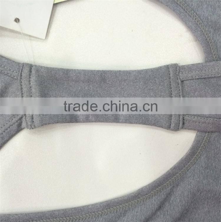 Grey Fitness Tights Elastic Quick-drying Women Yoga Tank Tops in Bulk