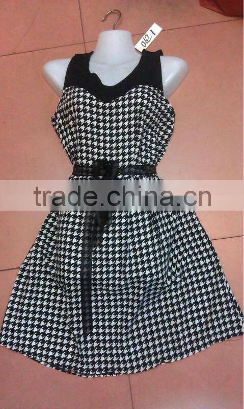 BHN906 Apparel stock Rayon dresses Clothing available at Cheap price