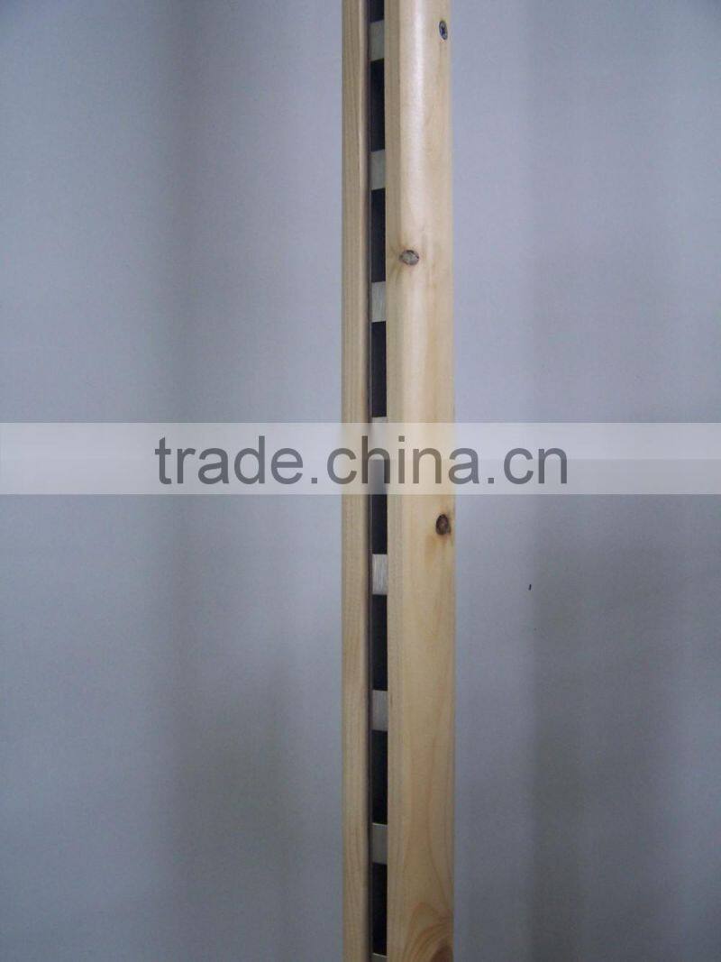 shop round wooden outrigger wall mounted wooden display system