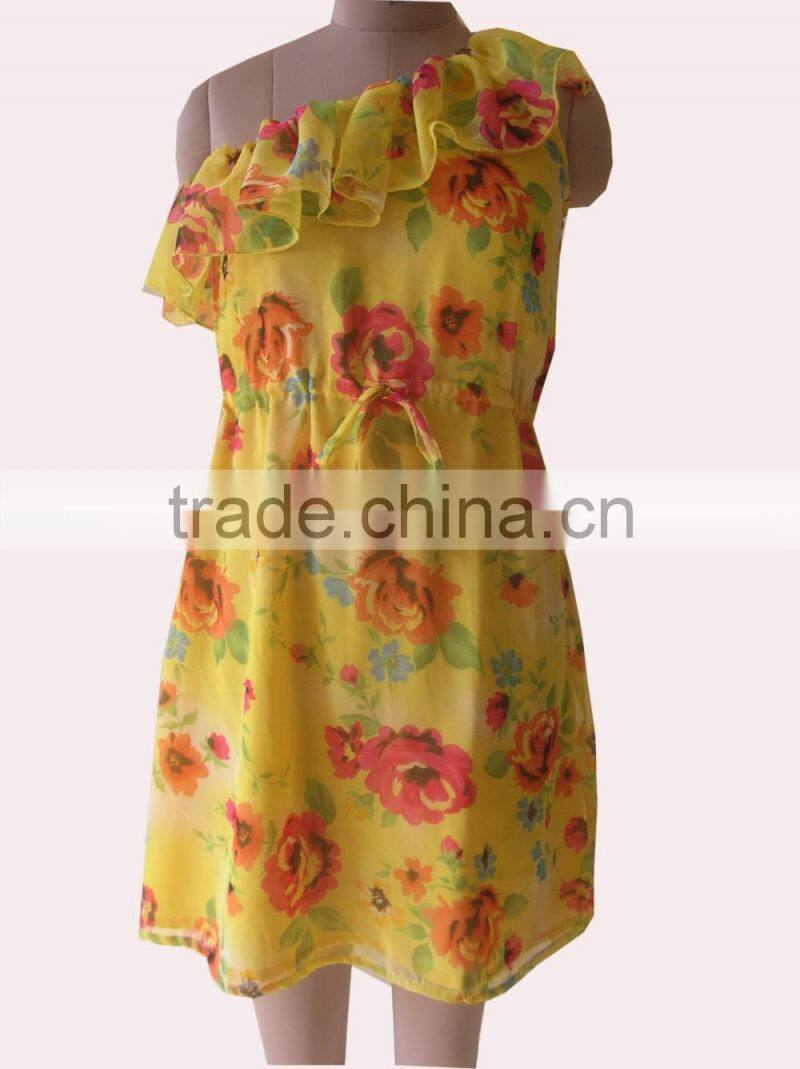 Off shoulder Sequence Embroidered Summer Dress