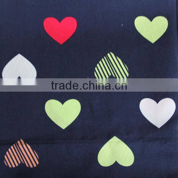 the heart mark printed cotton fabric for ladies shirt