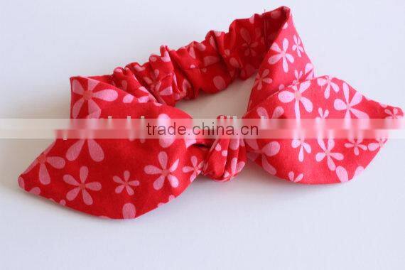 2016 Hot Coming Korean Dots Cloth Headband Lovely Baby Girls Bowknot Hairband