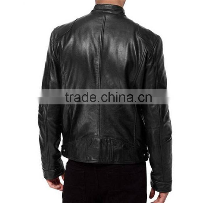 2017 wholesale fashional man genuine leather jacket