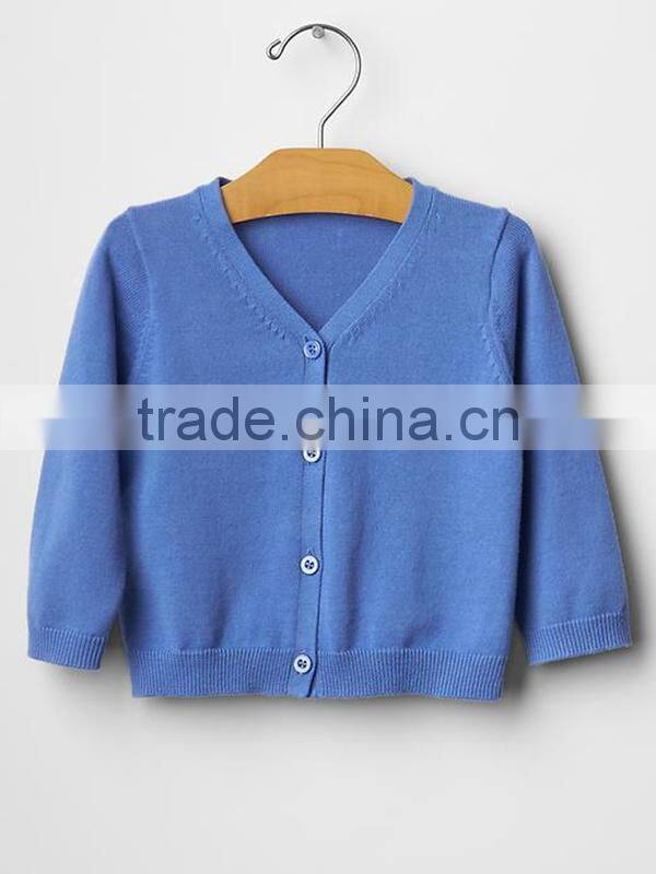 Baby V-neck cardigan sweater with buttons