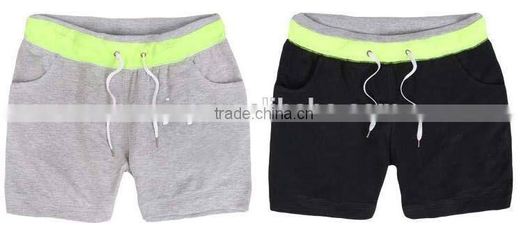 Slim grey customized sports running shorts with drawstring