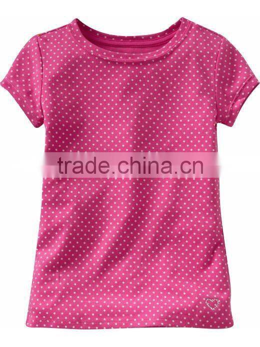 INFANT & TODDLER PRINTED T SHIRT WITH LAPPED SHOULDERS