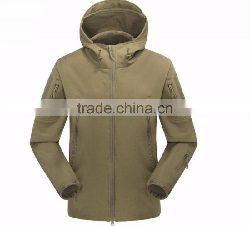 Instocked cargo/plainmillitary softshell jacket fleece jacket windproof waterproof customizable logo