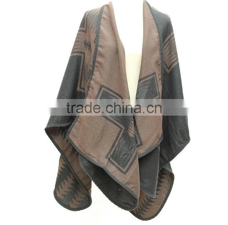 Oversized Cross Dual-use Warm Shawl