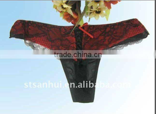 Factory wholesale thong panties s m l panties and bra sets with sexy lace sexy transparent ladies underwear panties