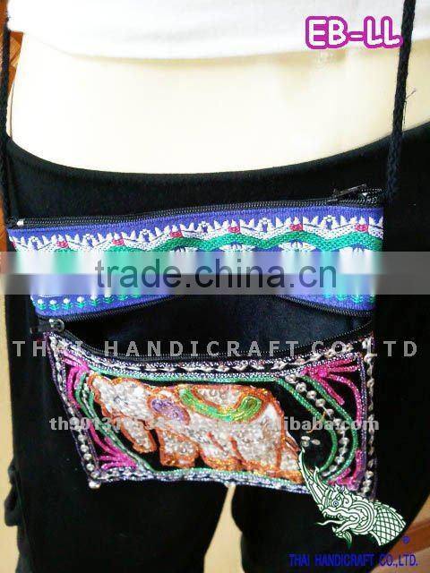 Thai Elephant Cotton HMONG Hill Tribe Shoulder Bag Cross Body Bag